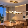 Imagem da oferta Lustre Led Redondo 58w Altura Ajustável 110cm Pendente Circular Dimerizável 3000K 4