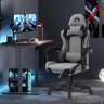 Imagem da oferta Cadeira Gamer Python Fly em tecido, respirável e ecológica, ângulo ajustável (Cinza Escuro)
