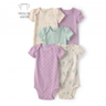 Imagem da oferta Kit Body Carter's Bebê Em Algodão 5 Peças Coelhinhos