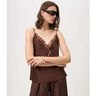 Imagem da oferta Blusa em Cetim com Renda Floral Aplicada