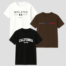 Imagem da oferta Kit 3 Camisetas Masculina 100% Algodão Premium Verão Casual