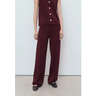 Imagem da oferta Calça Feminina Mango Reta Vinho