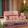 Imagem da oferta Contador de Livros Lidos no Ano Dados Rotativos com Numeração (Rosa) | Acompanhamento visual da meta de leitura deco