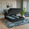 Imagem da oferta Cama Box Baú Queen + Colchão Prime Espuma D45 Suede Preto