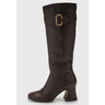 Imagem da oferta Bota Feminina Luiza Barcelos Cano Alto Couro Marrom