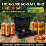 Imagem da oferta Kit Fogareiro Fogão Portátil Pesca Camping +4un Refil Carga