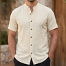 Imagem da oferta Camisa Gola Padre Masculina Manga Curta Social Verão Festa