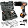Imagem da oferta Parafusadeira Furadeira a Bateria 12V FP12X NKF Com Maleta Bateria Brocas e 50 Acessórios FP12X NKF