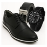 Imagem da oferta Kit Sapato Masculino Oxiford Classico + Relógio + Cinto