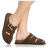 Imagem da oferta Sandália Feminina Clog Tiras Largas Fivela Lateral Casual