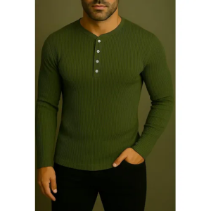 Camiseta Henley Slim Fit