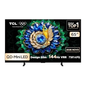 Smart TV TCL 65 Polegadas QD-Mini LED 4K A400M WiFi Bluetooth Google TV HDR10+ 144 Hz VRR 65A400M
