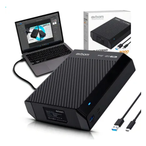 HD Externo 3TB Exbom USB-C 3.5 Para PC Notebook Backup