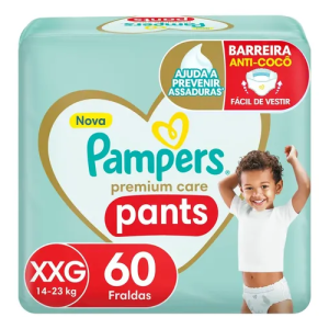 Fralda Pampers Pants Premium Care XXG com 60