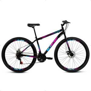 Bicicleta Aro 29 Aço Carbono Freios A Disco 21 Marchas Krow Bikes Para o dia a Dia Passeio