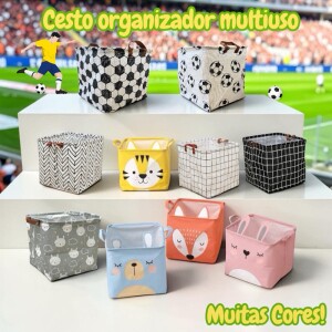 Cesto Organizador Multiuso Dobrável (Diversas cores)