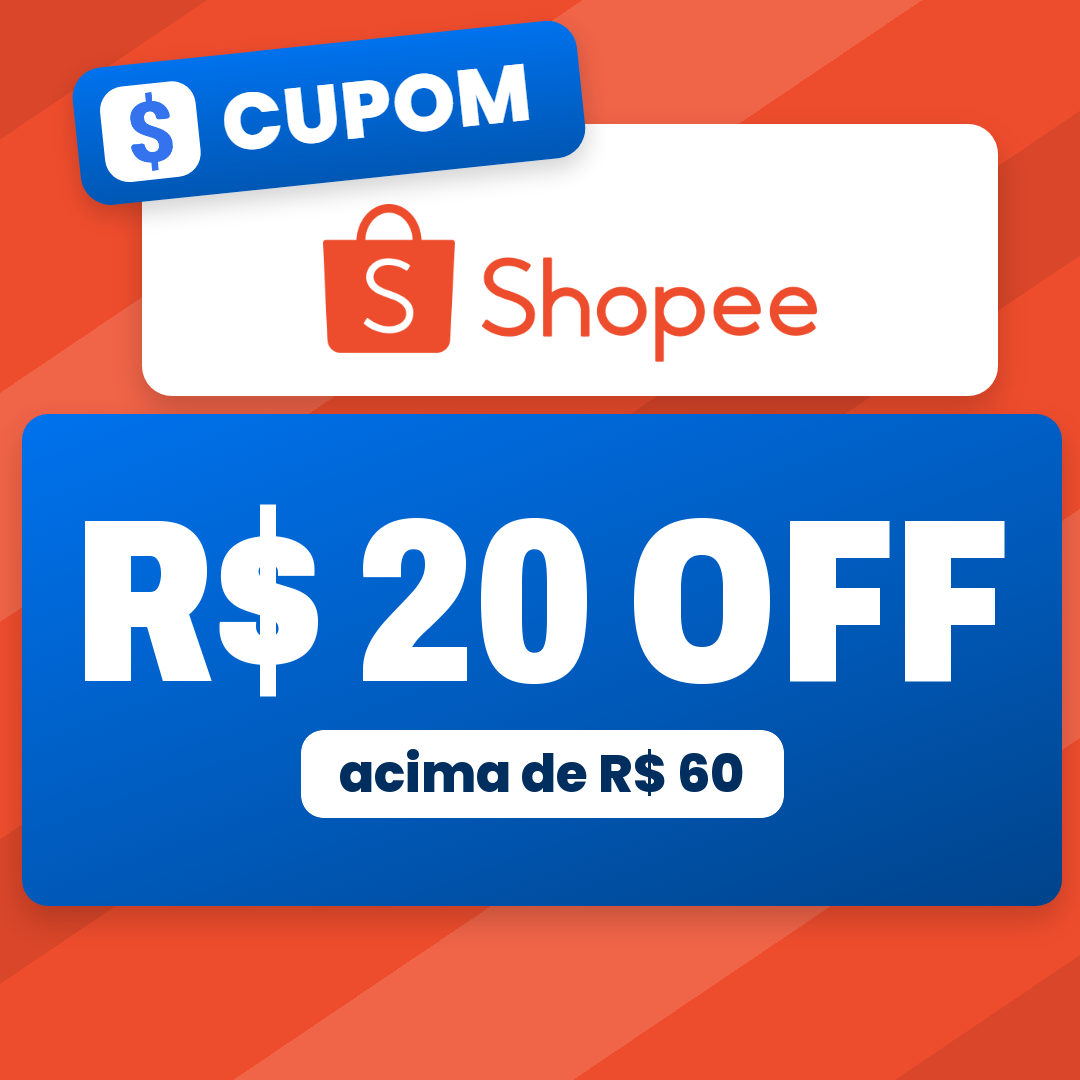 Cupom Shopee R$20 OFF em compras acima de R$60