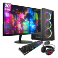 Imagem da oferta PC Gamer Completo Fácil Pulse AMD Ryzen 5 5600G Placa mãe B450 Radeon VEGA 7 16GB DDR4 3200Mhz SSD 480GB Monitor 20"