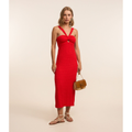 Imagem da oferta Vestido Midi Texturizado com Recorte no Decote