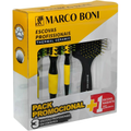 Imagem da oferta Marco Boni Kit Prof 3 Escovas Thermal Ceramic E 1 Escova Raquete Desembaraçante 6204 Amarelo 4 Unidades.