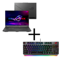 Imagem da oferta Kit Notebook Gamer Asus ROG Strix G16 i7-13650HX 8GB SSD 512GB GeForce RTX 4050 Tela 16" FHD+ KeeP-OS G614JU-N3367 + Teclado Asus ROG Strix Scope