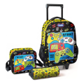 Imagem da oferta Kit De Mochila Escolar Magic Kids Mochila De Rodinhas Com Estojo E Lancheira Game Over