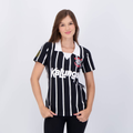 Imagem da oferta Polo Corinthians Retrô Feminina Preta e Branca