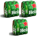 Imagem da oferta 3 Caixas Heineken Long Neck Cerveja Pilsen - Total 18 Garrafas 250ml