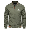 Imagem da oferta 2025 primavera e outono nova tendência jaqueta masculina gola ao ar livre lazer esportes zíper golfe masculino roupas