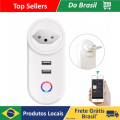 Imagem da oferta Tomada Wifi Inteligente Smart 16A Dois USB APP Automação Residencial