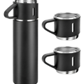 Imagem da oferta Caneca Kit Garrafa Térmica Vacuum Bottle Inox 500ml+3 Xíca