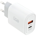 Imagem da oferta Carregador de Parede Ultra Rápido com 1 Saída USB-C Power Delivery 20W + 1 Saída USB-A 18W I2GO - i2GO PRO Branco