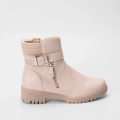 Imagem da oferta Bota Coturno Mississipi Detalhe Acolchoado Fivela Marfim