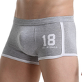 Imagem da oferta Cuecas boxer masculinas de algodão suporte para escroto respirável personalizado trendyy short
