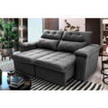 Imagem da oferta Sofá Retrátil/Reclinável Verona 180m Suede Velut Cinza c/ Molas no Assento - King House