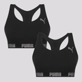 Imagem da oferta Kit 2 Tops Puma Sem Costura Preto