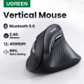 Imagem da oferta UGREEN-Mouse Vertical Sem Fio Bluetooth 5.0 2.4G Ergonômico 4000DPI 6 Botões Mudo para MacBook Tablet La