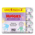 Imagem da oferta Kit Lenço Umedecido Infantil Huggies Rosto e Corpo 4 Pacotes com 48 Unidades