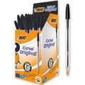 Imagem da oferta Caneta Preta Bic Cristal Dura Mais Ponta Esferográfica Média de 1.0mm Escrita Macia e Cor Intensa