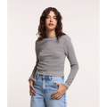 Imagem da oferta Blusa em Malha Texturizada com Manga Longa Ajustada