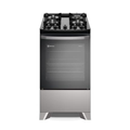 Imagem da oferta Fogão 4 bocas Electrolux Prata Efficient com Mesa de Vidro, Tripla Chama e VaporBake - FE4GS