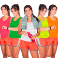 Imagem da oferta Kit 5 Blusa Regata Feminina Academia Básica Dry Moda Fitness