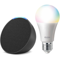 Imagem da oferta Echo Pop | Smart speaker compacto com som envolvente e Alexa | Cor Preta+ Lâmpada Elgin 10W