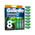 Imagem da oferta Carga para Aparelho de Barbear para Pele Sensível Gillette Mach3 Sensitive 8 Unidades