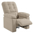 Imagem da oferta Poltrona do Papai Reclinável Estoril Suede Veludo Capuccino