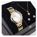 Imagem da oferta Relógio com Semijoia Dumont Kit DUPC21JAL/K4B Cor Dourado