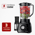 Imagem da oferta MONDIAL Liquidificador Turbo Power Preto 550W 110V - L-99 FB