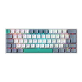 Imagem da oferta Teclado Mecânico Gamer Machenike K500-B61 60% Compacto Switch Azul RGB HotSwap USB-C ABNT2 Branco e Cinza - JJ02G400F