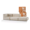 Imagem da oferta Sofá Na Caixa Modular 2 Lugares Em Boucle - 1 Braço Com Chaise - Linho