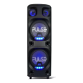 Imagem da oferta Caixa de Som Multilaser Pulse SP500 Torre 2200W com Bluetooth Karaokê LED e Rodas - Preto